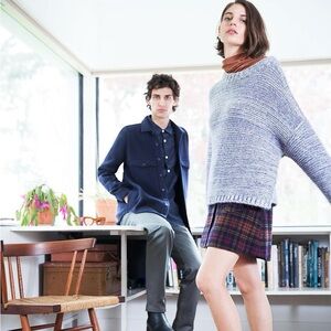 Steven Alan Grey Wool Pleated Skirt Size 8 Minimalist Dark Academia Midi